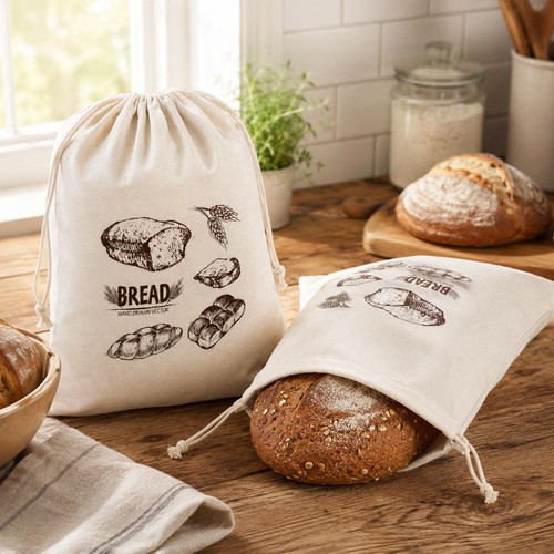 2er set bienenwachs brotbeutel - 2er,