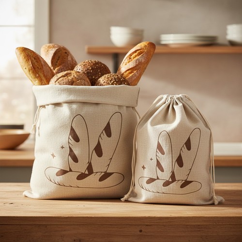 Brotbeutel leinen aufbewahrung - brotbeutel,