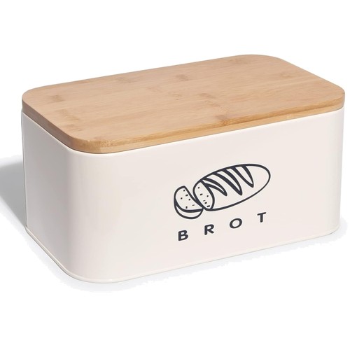 Brotkasten mit bambusdeckel - brotkasten,