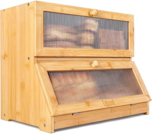 Bambus brotkasten mit - brotkasten,
